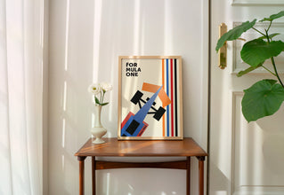 Bauhaus F1 Car Poster Retro Formula One Wall Art (Minimalist Movie Poster) 1511557055