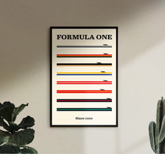 Bauhaus F1 Race Car Poster Minimalist Wall Art (Minimalist Movie Poster) 1509839605
