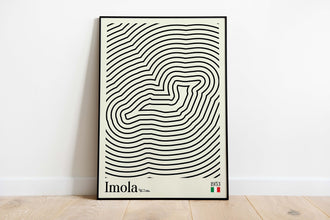 Bauhaus Imola F1 Track Poster Retro Wall Art (Minimalist Movie Poster) 1334095315