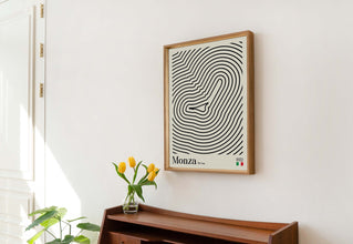 Bauhaus Inspired Monza Poster for Car Enthusiast 1380597882
