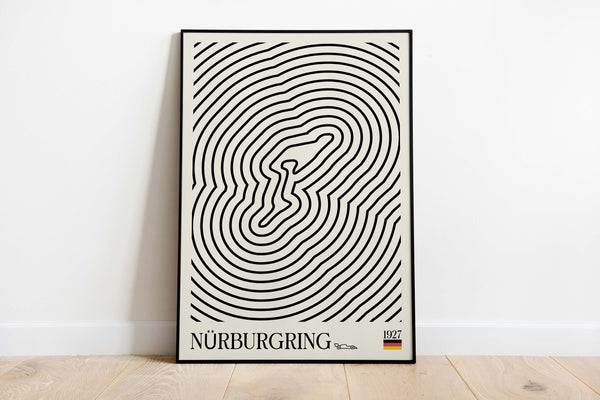 Bauhaus Nürburgring Poster Car Enthusiast Wall Decor (Minimalist Movie Poster) 1218280124