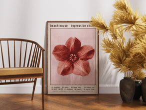 Beach House Depression Cherry Poster  Indie Dream Pop Music Wall Art 4298302115
