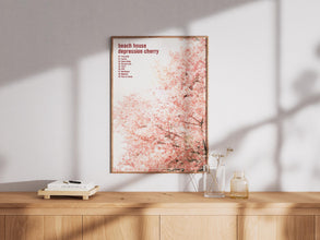 Beach House Depression Cherry Poster  Indie Dream Pop Music Wall Art 4298302115 - Copy