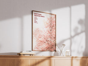 Beach House Depression Cherry Poster  Indie Dream Pop Music Wall Art 4298302115 - Copy