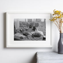 Bed Peace John Lennon and Yoko Ono Poster, War is Over Black and White Wall Art, Vintage Print, Photography Prints, Museum Quality Print 1620779341