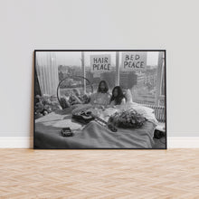 Bed Peace John Lennon and Yoko Ono Poster, War is Over Black and White Wall Art, Vintage Print, Photography Prints, Museum Quality Print 1620779341