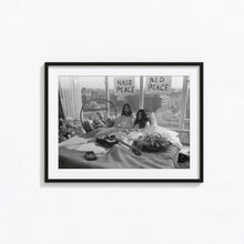 Bed Peace John Lennon and Yoko Ono Poster, War is Over Black and White Wall Art, Vintage Print, Photography Prints, Museum Quality Print 1620779341