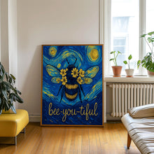 Bee-you-tiful Print - Bee Happy, Bee Yourself, Bee Kind, Nature Print, Sunflowers, Spring Summer, Bee Lover Wall Art, Inspirational Quote