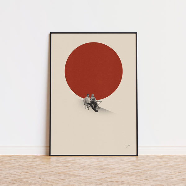 Before Midnight Inspired Poster  Mid Century Modern Poster  Minimalist Poster  Retro Art Print  Classic Movie  Gifts for her 1587664465