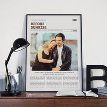 Before Sunrise, Richard Linklater, Retro Movie Poster, Custom Movie Poster 4421168500