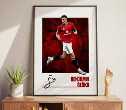 Benjamin Sesko Poster Manchester Football Gift, Soccer Poster 4399612610