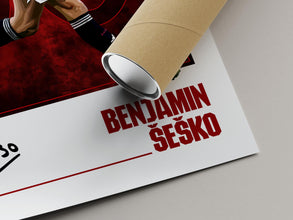 Benjamin Sesko Poster Manchester Football Gift, Soccer Poster 4399612610