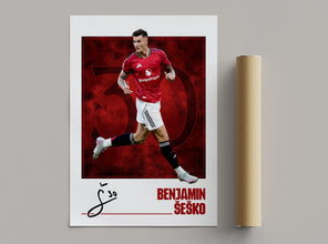 Benjamin Sesko Poster Manchester Football Gift, Soccer Poster 4399612610