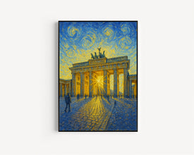 Berlin Travel Print, Berlin Poster, Unique Wallart Decor, Berlin Black and White Coordinates Home Decor, Germany Berlin Van Gogh Style Wallart22