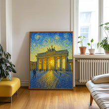 Berlin Travel Print, Berlin Poster, Unique Wallart Decor, Berlin Black and White Coordinates Home Decor, Germany Berlin Van Gogh Style Wallart22