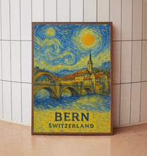Bern Poster Print, Bern Travel Poster, Bern Van Gogh Style Wall Art, Bern, Switzerland