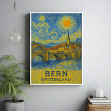 Bern Poster Print, Bern Travel Poster, Bern Van Gogh Style Wall Art, Bern, Switzerland