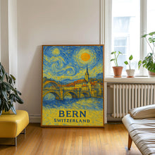 Bern Poster Print, Bern Travel Poster, Bern Van Gogh Style Wall Art, Bern, Switzerland