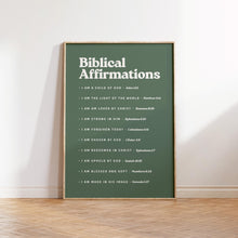 Bible Affirmations Poster Sage Green Christian Wall Art (Digital Download) 1893556105