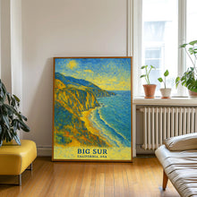 Big Sur Print No 1, Big Sur Photo Poster, Big Sur Travel Wall Art, Big Sur Map, Big Sur Van Gogh Style, Big Sur Wall Décor, California, USA