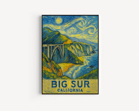 Big Sur Travel Print, California Big Sur Travel Poster, Travel Wall Art, Big Sur Artwork, California Travel Gift Wall Decor1