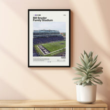 Bill Snyder Family Stadium Poster Kansas State Wildcats, Mid Century Sports Print