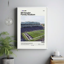 Bill Snyder Family Stadium Poster Kansas State Wildcats, Mid Century Sports Print