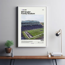 Bill Snyder Family Stadium Poster Kansas State Wildcats, Mid Century Sports Print