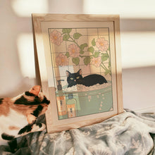 Black Cat in a Bathtub Print, Japanese Bathroom Wall Art, Cat Wall Art, Japandi Art, Relaxing Poster, Japanese Wall Decor, Bathroom Decor 1848558820