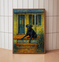 Black Lab Vintage Painting Download   Wall Art  Labrador Retriever   Dog Art