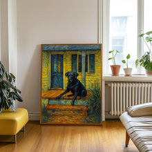 Black Lab Vintage Painting Download   Wall Art  Labrador Retriever   Dog Art