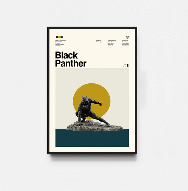 Black Panther Poster, Black Panther Print, Movie Poster, Midcentury Art, Minimalist Art, Retro Poster, Vintage Poster, Home Decor 1814443612