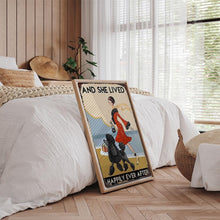 Black Poodle And Lovers She Lived Happily Ever After Coffee Shop Poster, Limited Edition Collectibl Room Decor, Wall art, Gifts for him 1823524727