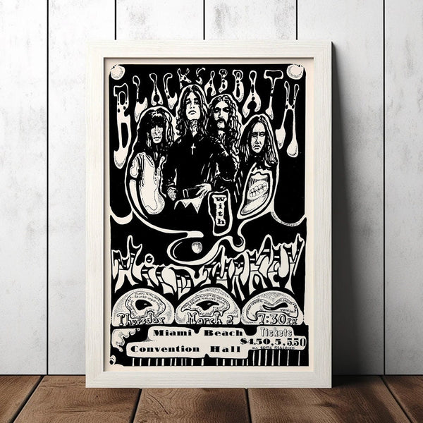 Black Sabbath Vintage Concert Poster - Music Fan Collectibles - Vintage Music Poster - Home Decor - Wall Art 1596307924