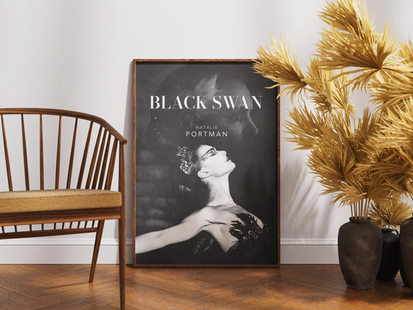 Black Swan Poster, Natalie Portman Movie Wall Art, Retro Vintage Film Print, Home Decor 4297269376