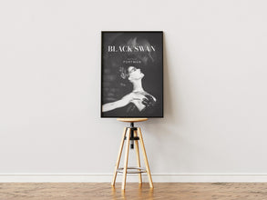 Black Swan Poster, Retro Vintage Poster, Movie Lovers Gift, Natalie Portman, Gift for Her, Wall Art, Mila Kunis, Black and White Poster 4297269556