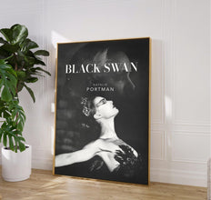 Black Swan Poster, Retro Vintage Poster, Movie Lovers Gift, Natalie Portman, Gift for Her, Wall Art, Mila Kunis, Black and White Poster 4297269556