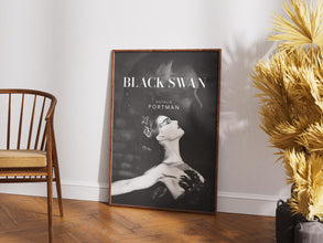 Black Swan Poster, Retro Vintage Poster, Movie Lovers Gift, Natalie Portman, Gift for Her, Wall Art, Mila Kunis, Black and White Poster 4297269556
