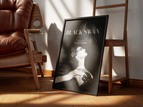 Black Swan Poster, Retro Vintage Poster, Movie Lovers Gift, Natalie Portman, Gift for Her, Wall Art, Mila Kunis, Black and White Poster 4297269556