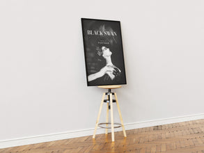 Black Swan Poster, Retro Vintage Poster, Movie Lovers Gift, Natalie Portman, Gift for Her, Wall Art, Mila Kunis, Black and White Poster 4297269556