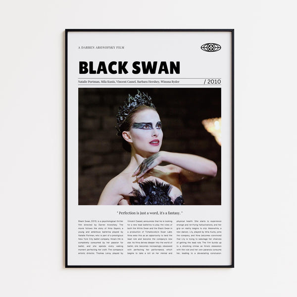Black Swan, Darren Aronofsky, Retro Movie Poster, Custom Movie Poster 4421166579