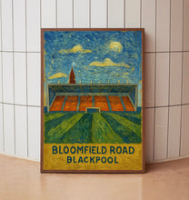 Blackpool fc Art Print Gift framed or unframed options, Bloomfield Road Stadium Illustration, Artwork for Footy Fan, Birthday for Him Her