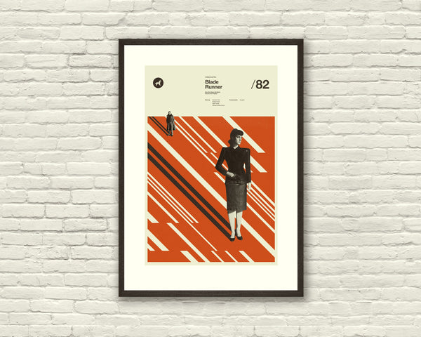 Blade Runner Inspired Poster, Art Print - Minimalist Shapes, Collage, Swiss, Vintage 626750620