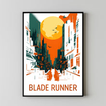 Blade Runner Poster, Cyberpunk Wall Art, Futuristic Movie Print, Sci-Fi Minimalist Design