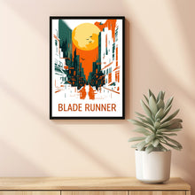 Blade Runner Poster, Cyberpunk Wall Art, Futuristic Movie Print, Sci-Fi Minimalist Design