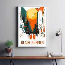 Blade Runner Poster, Cyberpunk Wall Art, Futuristic Movie Print, Sci-Fi Minimalist Design