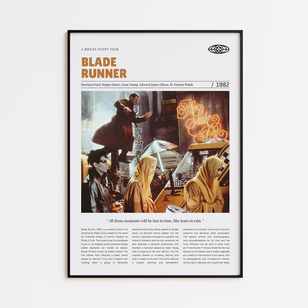 Blade Runner, Ridley Scott, Retro Movie Poster, Custom Movie Poster 4421165389