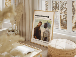 Blood Diamond Poster, Leonardo DiCaprio and Djimon Hounsou Poster, Blood Diamond Movie Print, Edward Zwick Film Poster, Movie Wall Art 4315399554