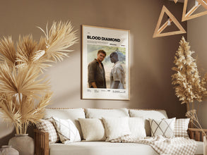 Blood Diamond Poster, Leonardo DiCaprio and Djimon Hounsou Poster, Blood Diamond Movie Print, Edward Zwick Film Poster, Movie Wall Art 4315399554