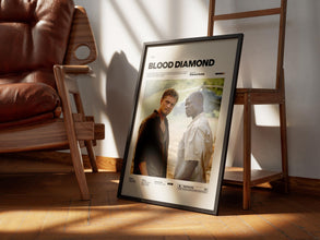 Blood Diamond Poster, Leonardo DiCaprio and Djimon Hounsou Poster, Blood Diamond Movie Print, Edward Zwick Film Poster, Movie Wall Art 4315399554